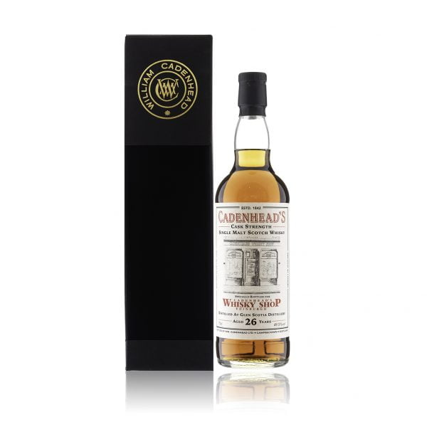 GLEN SCOTIA 1992 26 YEAR OLD FOR CADENHEAD'S WHISKY SHOP EDINBURGH