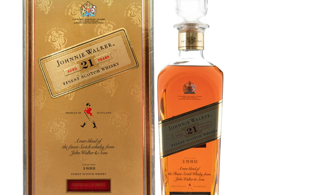 Johnnie Walker 21 Year Old vintage bottle